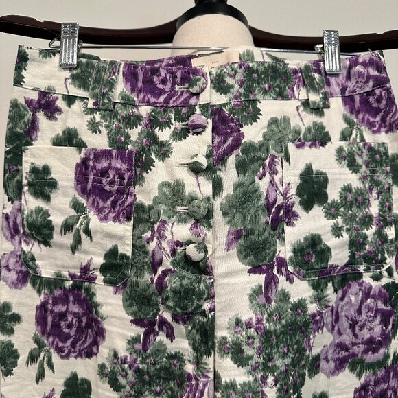 Sézane Chuck trousers in Maxi fleur violette, size 40, pre-owned - Picture 3 of 12